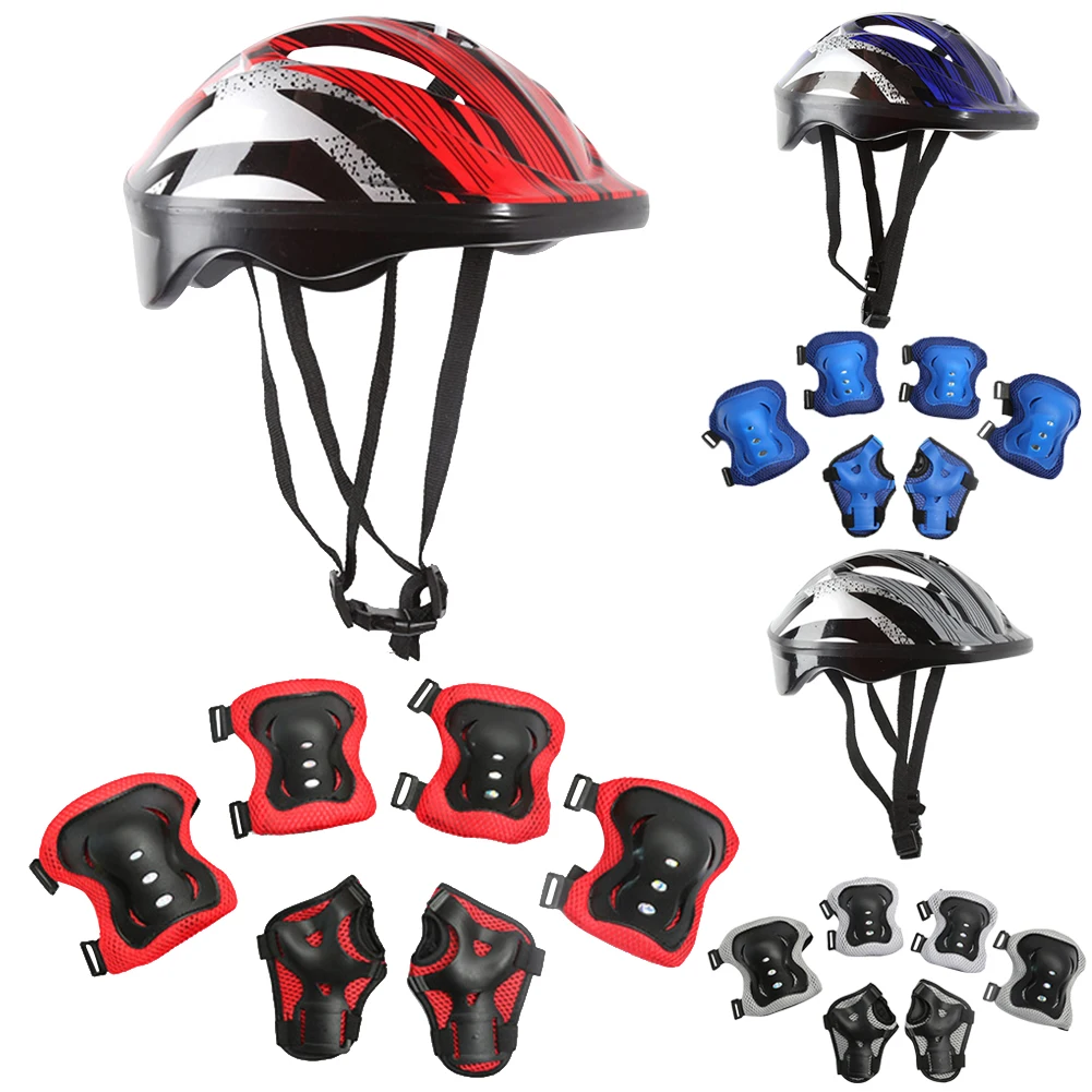 Cycling Safety Gear For Kids - 7 adet bisiklet spor koruyucu donanım